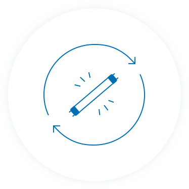 LEDや蛍光灯の光で効果が持続